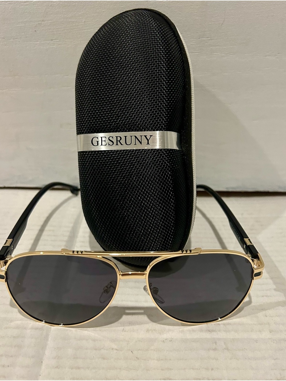 Women’s Black Sunglasses with Gold Frame